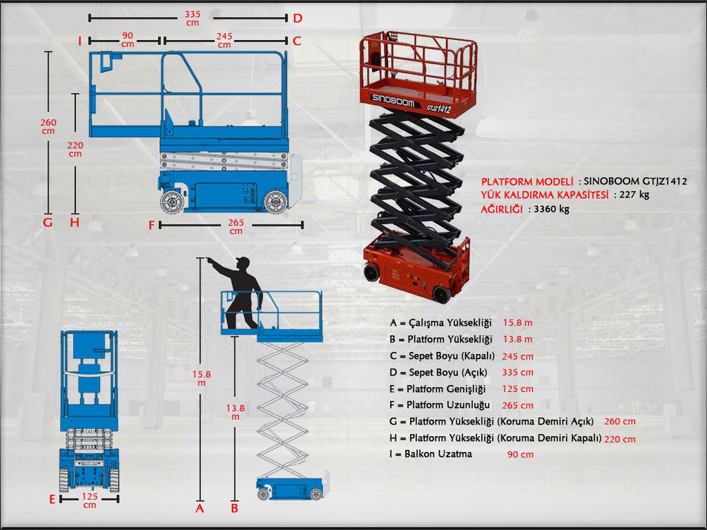 Akl Makasl Manlift 16 Metrelik